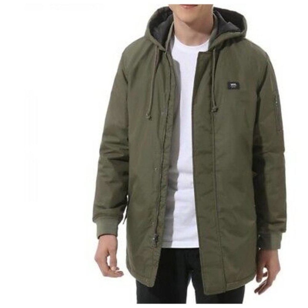 NWT Vans Parka Jacket Water Repellant Green Men's Size Medium